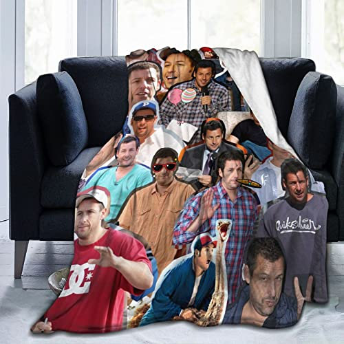 Adam Sandler Poster, Foto-Überwurf, Decke, Raumdekoration, warm, leicht, flauschig, weich, Plüschdecke, Geschenke für Frauen, Mell Saison, 125 cm x 100 cm