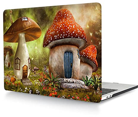 Custodia per Nuovo Macbook Pro 15 pollici 2019 2018 2017 2016 Pubblicazione Modello A1990 A1707 con Touch Bar e Touch ID, Copertina Rigida in Plastica Protettiva, Casa del fungo
