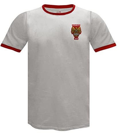 fan originals United Wembley 1958 Crest Mens T-Shirt White Large