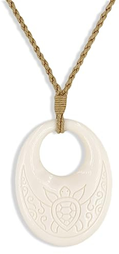 Nobel Hawaii-Kette Büffelhorn Surferkette für Männer und Frauen SCHMUCK