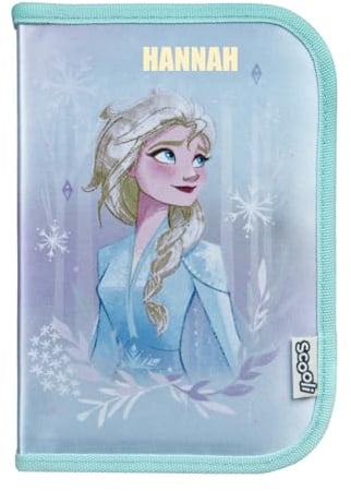 Undercover Federmappe Frozen Mädchen - Personalisiert mit Name - Federtasche ELSA Anna mit Inhalt Stiften - Schüleretui Grundschule Schulanfang Kinder