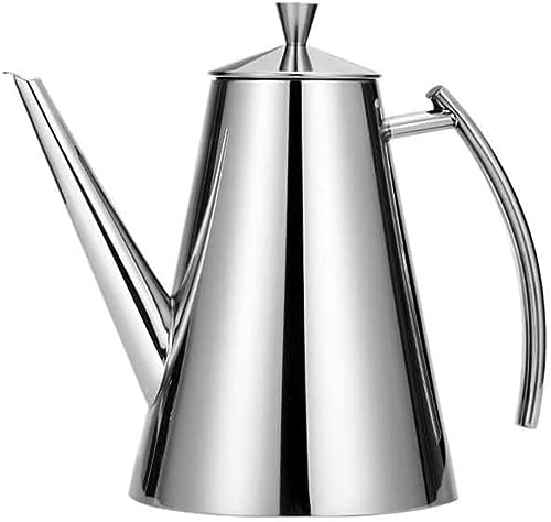 Mattschwarzer Olivenölspender, exquisiter Tropfkessel aus Edelstahl mit langem, schmalem Ausguss, Schwanenhals-Kaffeekanne für das Heimbüro –,900 ml