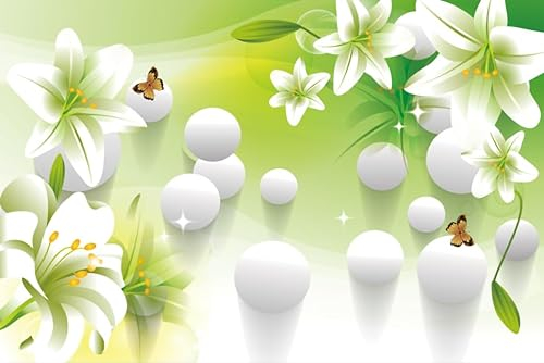 Tapete Beige Grüne Blumen Fototapete Vliestapete Fototapete 3d Effekt Dekoration Tapeten Wohnzimmer Wallpaper Büro Flur Fototapete Schlafzimmer Kinderzimmer Tapete 300x240cm