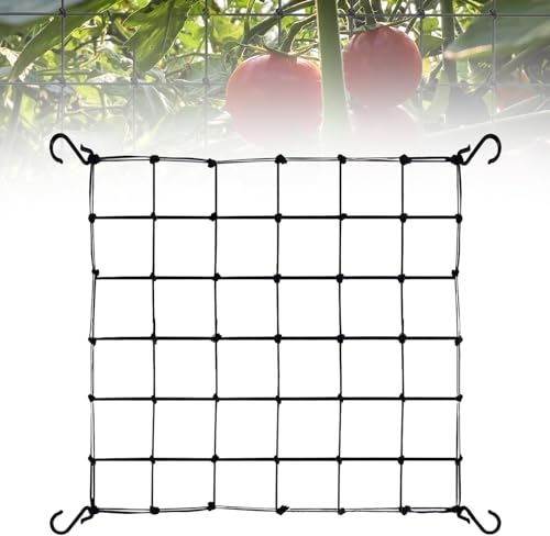Lithyc Scrog Netz Pflanzennetz Grow Netz 60x60-Wachstumszelt Gitternetz-Spaliernetz FüR Growzelt-Wird Als StüTznetz FüR GemüSe-,Obst-Und Blumenpflanzen Verwendet (Kann auf 90 * 90cm gedehnt Werden