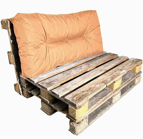 bananair - Palettenkissen Outdoor - Bequem, Robuster, UV-beständiger & Wasserabweisender - Ideal für Europaletten/Palettenmöbel/Palettensofa/Gartenmöbel (Sitz- oder Rückenkissen, 120x60 cm, Orange)