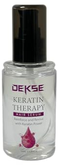 Dekse Keratin Therapy Hair Serum 100ml I Haarserum I Anti-Frizz Behandlung von trockenem, sprödem & strapaziertem Haar I Haarkur gegen Spliss & Haarbruch I Treatment für Glanz & Geschmeidigkeit