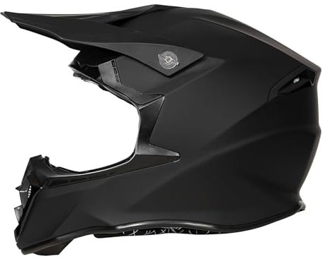 Downhill Motorradhelm Schwarz, Motocross Helm Erwachsener, Jugend Motorradhelme, Cross MTB ATV Helm Fullface Kinder Motorrad, ECE22.06 Zertifizierung(L(59-60cm))