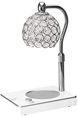 HLDMUXBF Metal Melting Wax Lamp with Timer 2/4/6 Hour Function Candle Lamp Dimmable and Height Candle Warmer Lamp for Bedroom Decor lamp(Silver)