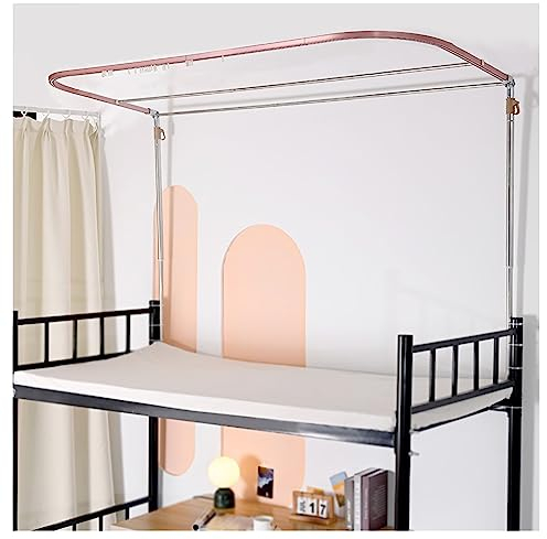 U-förmige Schienen-Himmelbettvorhänge mit E-Pfostenstangen Moskitonetzbett E-Vorhanghalterungen für Studentenwohnheim-Himmelbett E-Pfosten Aluminiumlegierung,90 * 200cm