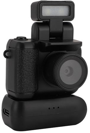 Caméra Portable avec Objectif 1080P, Durée D'enregistrement Prolongée, écran Couleur, Lampe de Poche Lumineuse, Prise en Charge jusqu'à 128 Go de Mémoire, Caméscope de Voyage