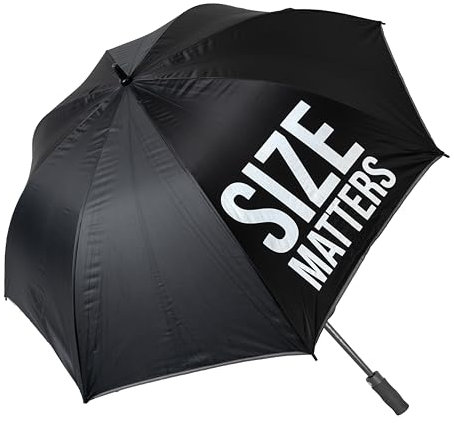 Fisura – XXL Regenschirm Size matters schwarz. Automatischer, windfester Regenschirm für Jugendliche. Großer Regenschirm mit Knopf, 135 cm Durchmesser.