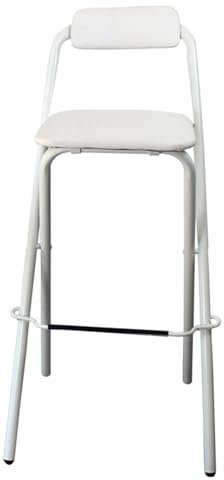 SFNIOKFG Klappstuhlhocker, Faltbarer Hocker in Thekenhöhe, Frühstücksbarhocker für die Küche, tragbare zusammenklappbare hohe Hocker für Outdoor-Camping, Küche, Geschäft, Café (weiß, 75 cm)