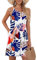 AUSELILY Women's Beach Cover Up Tank Dress Casual Vacation Short Summer Halter Dresses with Pockets Plantain White M