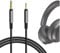 GEEKRIA Audio Cable Compatible with QuietComfort, QC Ultra/SE/45/35 II/3, NC700 Headphones, 2.5mm to 3.5mm Replacement Stereo Cord (Black 5.6 ft/1.7 m)
