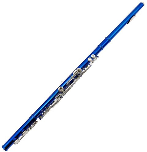 Querflöte Instrument 16-Loch C-Taste E-Taste Geschlossenes Loch Flöte Blau Lila Cyan Flöte Für Anfänger(Blue)