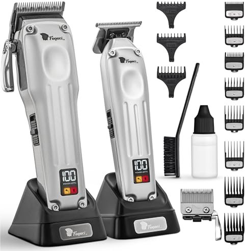 Fagaci Haarschneidemaschine Profi Friseur mit Überlegener Präzision, Bürstenloser Motor haarschneider Herren Akku, 5-Fach Längere Schärfe Professionelle Harreschneidemaschine & Haartrimmer Herren Set