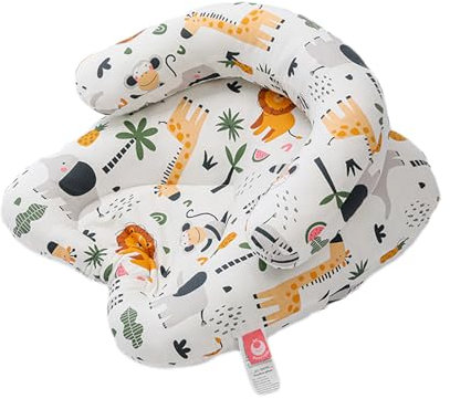 Niceyoeuk Baby-Stillkissen, Anti-Reflux, weich, abnehmbar, rutschfest, sicherer Schlaf, multifunktional, Baby-Keilkissen, Orange, 50 x 50 cm