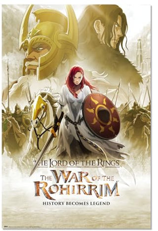 Grupo Erik Poster Der Herr der Ringe Der Krieg der Rohirrim Kunstdruck - Deko Wohnzimmer oder Deko Schlafzimmer - Deko Zimmer - Größe 61 x 91 - Offizieller Der Herr der Ringe Fanartikel