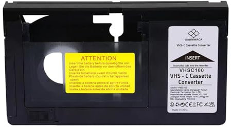 drburpily Adattatore per videocassetta Compatto VHS-cAdattatore per Cassetta VHS in ABS Convertitore a Nastro per videocamera da (/Hi8 incompatibile)