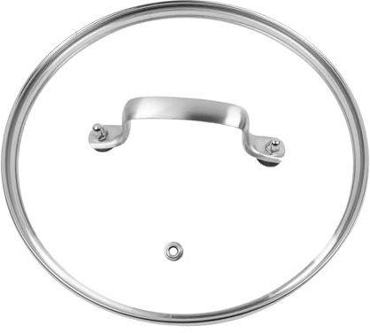 9 Tempered Glass Pan Lid with Steam Vent, Thickened to 4mm, Universal Fit for Cast Iron Skillets, Frying Pans & Pots