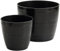 RANRHA Black Barrel Style Plastic Planters -Garden Flower Pots with Drainage Holes – 30cm Medium 50cm Large Decorative Outdoor & Indoor Plant Containers – Weather Resistant, Lightweight (50cm)