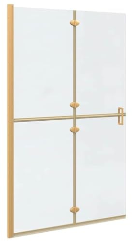 vidaXL Walk-In Duschwand Gold 120 x 6,5 x 190 cm