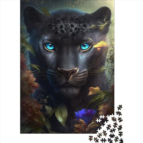 Black Panther Fantasy Puzzle für Erwachsene, 1000 Teile Puzzle für Teenager, pädagogisches Spiel, Spielzeug, Weihnachtsgeschenke, 1000 Teile (38 x 26 cm)