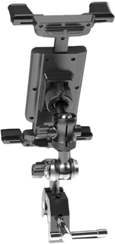 Tablet Mount for Treadmill Adjustable Phone Clamp | Exercise Bike Handlebar Clamp Home Exercise Bike Stroller Indoor Cycling Treadmill Workout Video Calling Reading