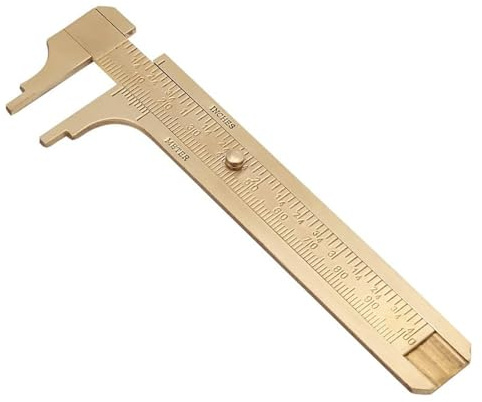 Kesiku Messschieber mit Doppelskala, Messschieber, Messwerkzeug, 0–100 mm, Präzisions-Messgerät für Schmuck, Holzbearbeitung, Metallbearbeitung und DIY-Projekte, 1 Stück