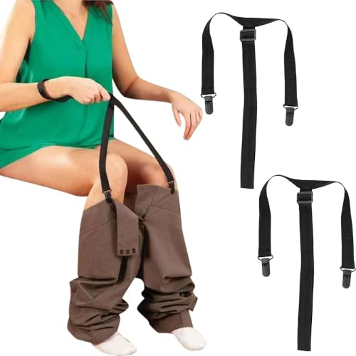 XFSRG 2 Pièces Aide Habillage Pantalon Clip Réglable De 40 À 74 Cm Pour Personnes Âgées Handicapées Femmes Enceintes Et Seniors