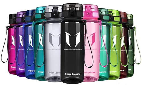 Super Sparrow Trinkflasche - Tritan Wasserflasche - 500ml - BPA-frei - Ideale Sportflasche - Sport, Wasser, Fahrrad, Fitness, Uni, Outdoor - Leicht, Nachhaltig