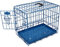 Blue Metal Dog Cage with Removable Tray for Small Dogs, 51 x 33 x 41 cm