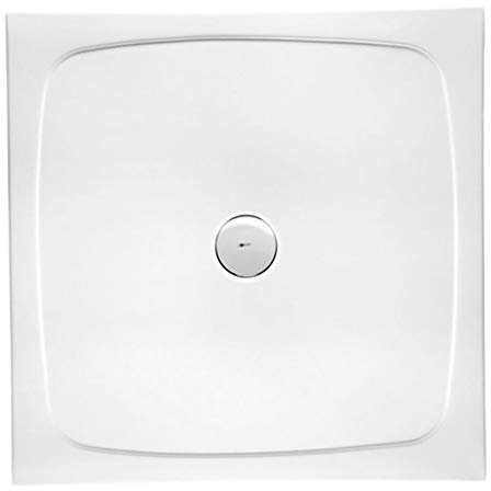 VBChome Receveur de douche rectangulaire en acrylique ultra plat haute qualité en fibre de verre Blanc alpin brillant Hauteur 3,5 cm 80 x 80 x 3,5 cm
