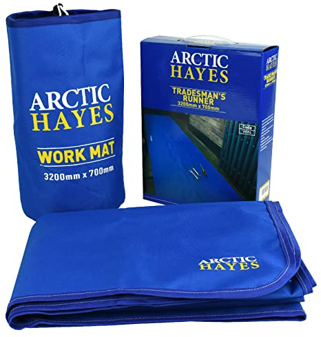 Arctic Hayes ARCWM4 Plumbers' Work Mat, Anti-slip, Waterproof & Chemicals’ Resistant Floor Protector Mat (3200mm x 700mm), Suitable for Indoor & Outdoor Use