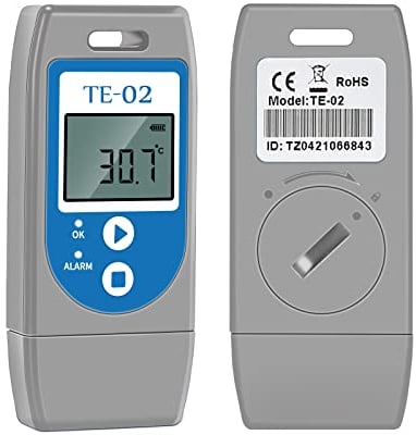 ThermElc TE-02 USB-Temperatur-Datenlogger-Recorder, 32000 Punkte, hohe Genauigkeit, Industrie temperatur Datenlogger, LCD-Bildschirm, Erzeugung von PDF&CSV