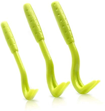 Voarge Pinzas para garrapatas, ganchos para eliminar garrapatas, juego de 3, para perros, gatos, caballos, eliminación suave de garrapatas en segundos (verde)