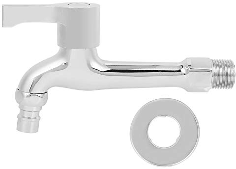 Grifo de agua de rosca G1/2in Galvanoplastia de cobre Lavadora de grifo fría simple Lavadora Mop Grifo de piscina Grifo para uso doméstico((Tipo largo 49213))