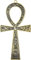 NileCart 17,8 cm großes ägyptisches Ankh-Kreuz aus Metall, hergestellt in Ägypten mit antiken ägyptischen Hieroglyphen Symbolen auf beiden Seiten (Antik-Messington).