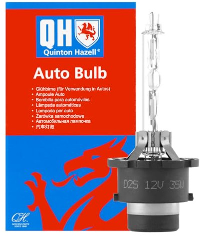 Quinton Hazell D2S Xenon Headlight Bulb Replacement, 85v 35w, Projection Gas Discharge Bulb - Colour: 5500 K, Brightness: 2820 Lumen, QBL122G OE Quality Headlamp