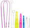 Komoyo 9Pcs Flexible Drawstring Threader Set, Sewing Loop Turner Kit Needle Threaders Bodkin Threader Sewing Accessories Fabric Belts Strips DIY Knitting Tools for Easy Sewing Replacement