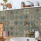 HORIWE Mosaico Muro Piastrelle Adesivi 24 Pezzi PVC Piastrelle Adesivi Marocco Autoadesivo Carta da parati Impermeabile Adesivi murali per la cucina, guardaroba, da tavolo (20x20cm(8x8),Verde)