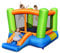 GOPLUS Ausblasbare Hüpfburg mit Rutsche, Hüpfschloss für 3 Kinder von 3-10 Jahren, Indoor & Outdoor Springburg aus Oxford-Gewebe für Garten & Park, 250 x 197 x 143 cm (Grün, Ohne Gebläse)