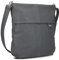 Zwei Damen Handtasche Mademoiselle.M M12 Umhängetasche 7 Liter Crossbody Bag, Schultertasche in DIN-A4-Größe, Schlüsselring, Geheimfach, inkl. extra kurzen abnehmbaren Schultergurt (velours-ash)