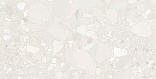 Mauritius Porcelain White Blanco Pattern Tile | Wall Floor Porcelain Matt Tile | Stone Effect Tile | 300 x 600