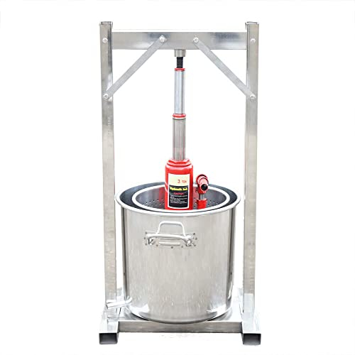 Manual Berry Press Juicer Wine Press Apple Press Fruit Press Hydraulic Stainless Steel Spindle Press Fruit Juicer Hydraulic Jack Fruit Press Manual Fruit Press Berry Mill