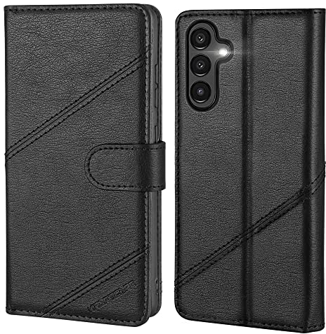 KRAFTCARE Handyhülle für Samsung A14 5G Hülle mit [Stand] [Kartenfach] [Magnet] Flip Case Wallet Lederhülle Handytasche Schutzhülle Klapphülle für Samsung Galaxy A14 5G Hülle, Schwarz