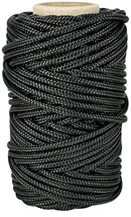 Cordon en Polyester 3mm * 25m. Cord Paracord Resistente pour Exterieur, Bracelet, Jardin et Bricolag. Noir
