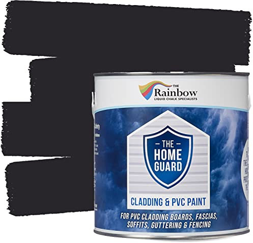 Rainbow Chalk Markers UPVC Plastic Paint - 5L Granite | Non-Toxic & Water-Based Exterior uPVC Paint for Plastic Cladding, Facia Boards, Window Frames & Doors | Quick Drying & Satin Finish