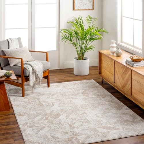 Livabliss Royalty Omice Abstract Rug, Boho – 200x275 cm, Ivory, Tan & Grey