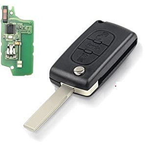 Chiave telecomando per auto CE0523 Ce0536 compatibile con peugeot 207 307 407 208 308 408 607 chiave telecomando 3 pulsanti 433 MHz ID46 ASK FSK (colore: HU83 CE0536, dimensioni: modulazione FSK)